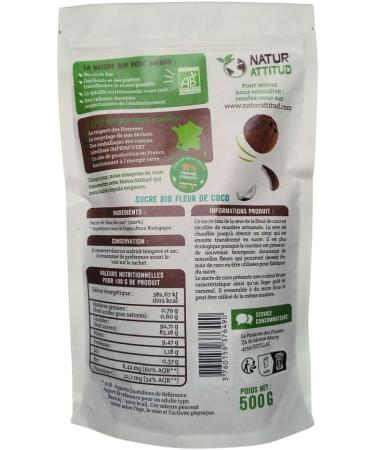 Organic coconut blossom sugar 500g NaturAttitud - Buy Online on GoSupps.com