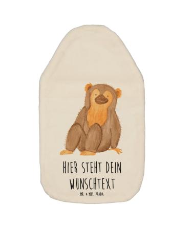 Mr. & Mrs. Panda personalized hot water bottle - personalized gifts monkeys heat bottle cover with names personalized white personalized