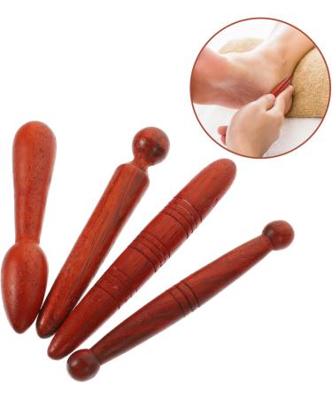 Beavorty 4-Piece Acupuncture Stick Set - Deep Tissue Gua Sha Foot Massager & Acupressure Tools | Wooden Massage Devices for Ultimate Relaxation - Buy Online on GoSupps.com