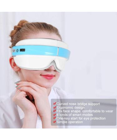 Famkit Eye Massage Device - Heated Therapy Intelligent Vibrating Eye Massager for Improved Blood Circulation & Sleep Quality - Blue - Buy Online on GoSupps.com
