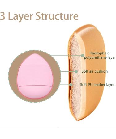 12 Pieces Finger Powder Puff Makeup Mini Powder Puff Mini Makeup Sponge For Foundation Concealer Cosmetic Foundation Sponge Mineral Powder Wet Dry Makeup Tool (Pink) - Buy Online on GoSupps.com