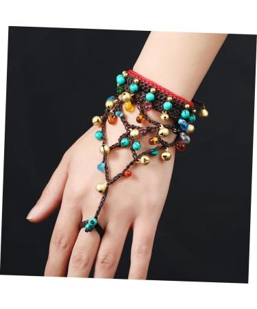 VALICLUD 1pc Glass Wax Rope Bracelet Straw Purse Braided Bracelet Summer Bracelets for Women Pearl Bracelets Friendship Braids Womens Bracelets Delicate Copper Bells Girl One-piece Jewelry - Buy Online on GoSupps.com