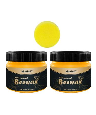 Milisten Wood Seasoning Wax 2pc Timber Buzzywaxx Floor Wax Furniture Wood Use Wax Beeswax Natural Polishing Wax Picture 1 2pcs with 1 sponge