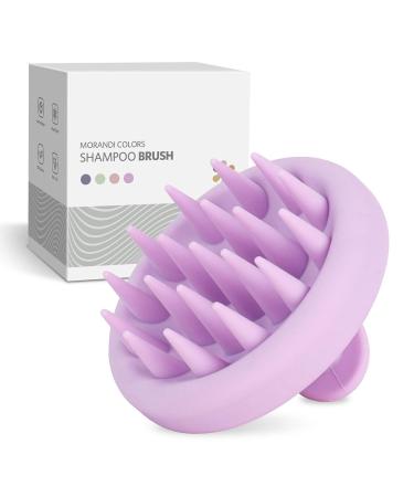ZMCLG scalp massage brush shampoo brush wet & dry scalp massager |Reduces dandruff silicone scalp massage brush for peeling and head massage stimulate hair growth light violet