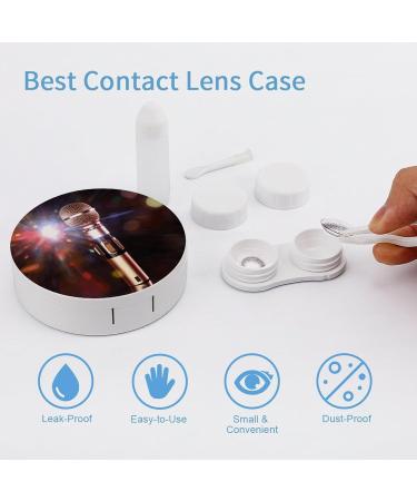 Shop Karaoke Microphone Print Contact Lens Case - Travel-Friendly Lens Care Box | Ideal for International Shipping - Buy Online on GoSupps.com
