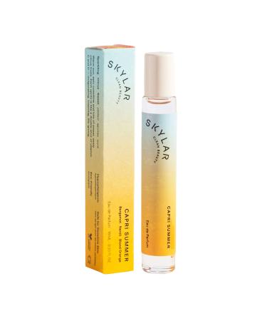 Skylar Capri Summer Eau de Parfum - Hypoallergenic & Clean Perfume for Women & Men Vegan & Safe for Sensitive Skin - Fruity Citrus Perfume Bergamot Neroli & Blood Orange - 10mL /0.33 Fl oz
