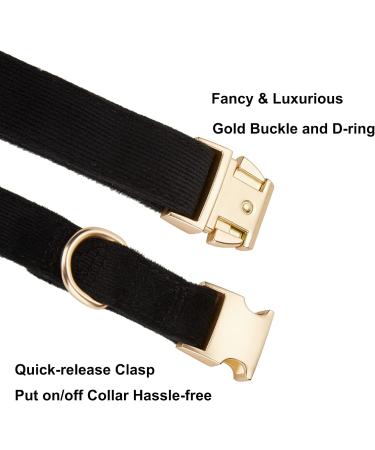 YUDOTE Ultra-Soft Natural Cotton Dog Collar for Medium Dogs with Sensitive Skin - Black M (1 Pack) - Ideal for Sensitive Pups - Buy Online on GoSupps.com