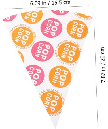 MAGICLULU 50pcs Popcorn Bag Christmas Gift Bags Mini Popcorn Boxes Treat Bags Food Packaging Bags For Clear Goody Bag Party Gift Bags Cardboard Popcorn Boxes Biscuit Cone Paper Child - Buy Online on GoSupps.com