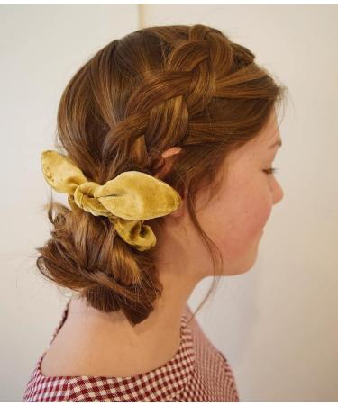 SUSULU Velvet Hair Scrunchies - Pack of 12 Elastic Rabbit Ear Hair Ties for Women - Buy Online on GoSupps.com