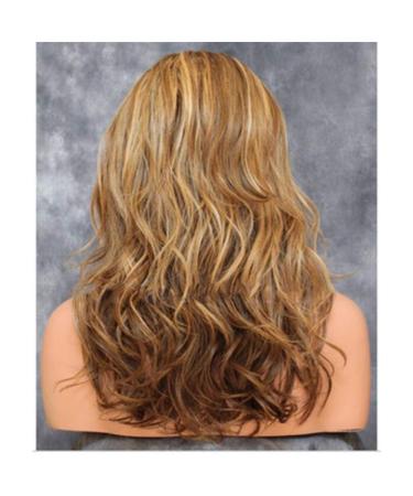 60cm Heat-Resistant Long Blonde Curly Wig - Full Wavy Synthetic Fiber for Women - Adhesive-Free Middle Parting - Buy Online on GoSupps.com