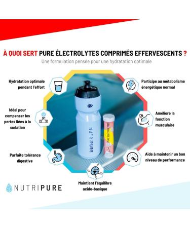 Nutripure | Pastilles Hydratation lectrolytes | 5 Min raux + 3 Vitamines | Saveur Fruits Rouges | 30 Comprim s Effervescents | Faible en Calories | Hydratation Quotidienne & Sportive |Made in France - Buy Online on GoSupps.com