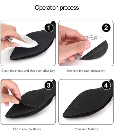 Non-Slip Rubber Sole Protectors for Ladies High Heels & Leather Shoes - 4 Pairs (Black) | Best International Shipping - Buy Online on GoSupps.com