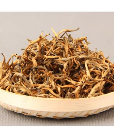 HELLOYOUNG Th Pu'er de printemps Dianhong bourgeon unique biologique du Yunnan chinois Fabriqu traditionnellement la main aliment vert avec une saveur intense Th pu-erh Pu'er Tea (100g)