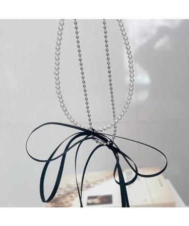 Handmade Southjieling Fashionable Pearl Necklace with Loop Trailer - Stylish Collarbone Chain for Women & Girls - Buy Online on GoSupps.com