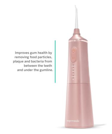 Supersmile Professional Zina Water Flosser | Rechargeable Cordless Teeth & Gum Flosser - Rose Gold | International Shipping Available - Buy Online on GoSupps.com