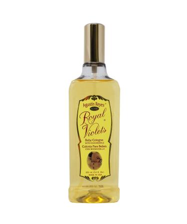 Royal Violets Baby Cologne, Baby Cologne with Chamomile to Gently Refresh Your Baby, Delicate Scent, All Family, Baby Perfume, Sensitive Skin, Relaxing Aroma, 7.6 Fl Oz, Spray Bottle, Amber
