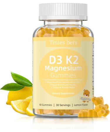 Tinies bers Magnesium Glycinate Gummies 500mg D3 K2 Magnesium for Adults and Kids Sugar Free - Buy Online on GoSupps.com