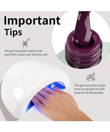 Burgundy Wine Gel Nail Polish 16ML - Dark Purple Deep Plum | Long-Lasting & Vibrant Color - Buy Online on GoSupps.com