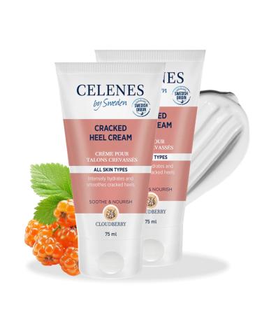 Celenes By Sweden Damaged Heel Cream 75ml (Pack 2) - Foot Care Advanced Repair Formula With Urea, Avocado & Almond Oil, Foot Creams, Vegan Very Dry And Damaged Foot Cream