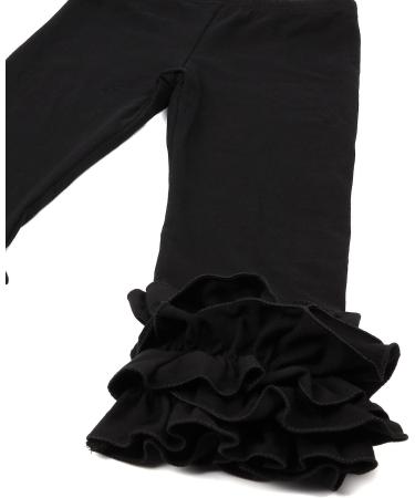 Hoolchean Girls Cotton Ruffle Leggings 3-4 Years Slim Black - Toddler & Little Girls - Buy Online on GoSupps.com