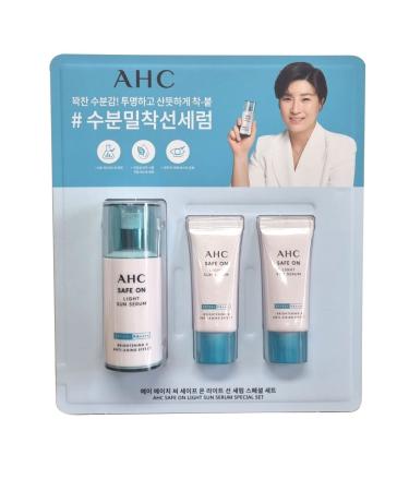 AHC Safe On Light Sun Serum Special Set  Facial Sunscreen SPF 50+ / PA++++ (40ml + 20ml x 2)
