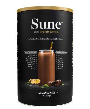 Protein Works - Sune - Shake de Prot ines Pour Femmes - M lange Tri-prot ines Premium - Sans Gluten Sans Soja Naturellement Faible en Caf ine - 600g - Chocolat Onctueux Chocolat 600g (20 shakes)