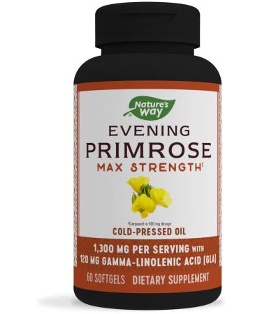 Nature's Way Evening Primrose Max Strength 1300 mg 60 Softgels - Buy Online on GoSupps.com