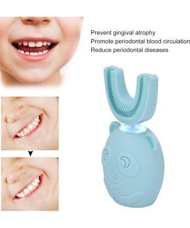 Electric Children's Toothbrush - Automatic U-Shaped Light-Up Brush IPX7 Waterproof for Kids (Blue) - Buy Online on GoSupps.com