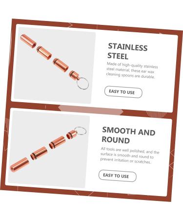 FRCOLOR Ear-Picker Set - Stainless Steel Ear Cleaning Kit with Metal Spatula and Curette Spoon for Ear Wax Removal - Multipurpose Nursing Tool - Buy Online on GoSupps.com
