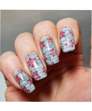 Snowflake Flowers Nail Stamping Plates - Boy & Girl Face Image Stencils for Unique Nail Art - Buy Online on GoSupps.com