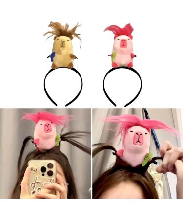hgnxa Cute Capybara Hairband Cartoon Animal Hairband Hair Hoop for Youngsters and Cosplay Stylish Kids Girls Headdress Jewelry Brown - Buy Online on GoSupps.com