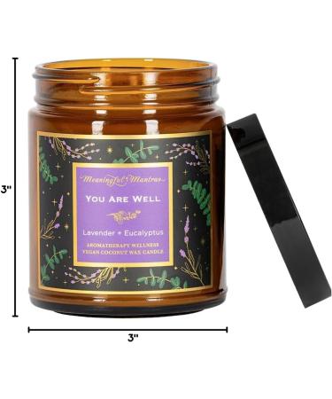 Shop You are Well Lavender & Eucalyptus Non-Toxic Essential Oils Candle - 100% Pure Vegan Coconut Wax | International Shipping - Buy Online on GoSupps.com