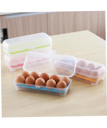 Mikikit Egg Storage Container 2pcs 10 Eggs Storage Container Egg Cartons Portable Egg Holder Egg Tray Refrigerator re-usable Green 24.5*10.5*7cm - Buy Online on GoSupps.com