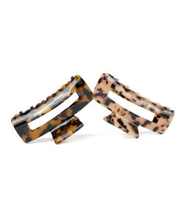 JIRIS 2PCS 3Inch Leopard Print Hair Claw Clips - French Design Celluloid Barrettes for Women - Buy Online on GoSupps.com