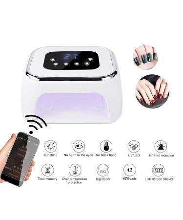 80W UV LED Nail Dryer Lamp Professional Quick-Drying & Bluetooth Nail Gel Hardening Light - Buy Online on GoSupps.com