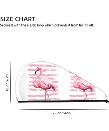 Flamingo Microfiber Hair Towel | Soft Super Absorbent Quick Dry Hair Wrap for Long Curly & Thick Hair - Buy Online on GoSupps.com
