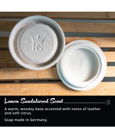 Premium Hard Shaving Soap Puck Refill - Lemon Sandalwood Scent | 3.5oz | International Shipping Available - Buy Online on GoSupps.com