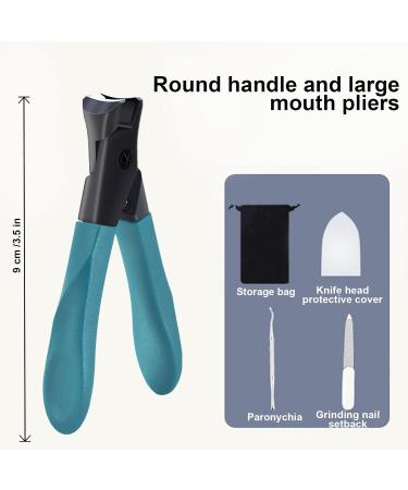 Nail Clippers with Collecting Container | Perfect for Toenails & Fingernails | Large Nail Clippers for Women Men and Seniors - Green with Storage Bag - Buy Online on GoSupps.com