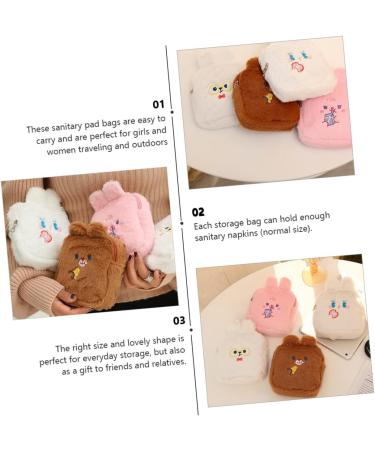 Anneome Girl Tampon Pouch 4pcs | Napkin Storage Bag | Travel Purse | Mini Zipper Pouch | Menstrual Pad Bag | Wet Dry Bag | Plush Napkin Holder - Buy Online on GoSupps.com