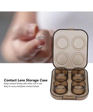 Durable Waterproof Contact Lens Container Set - Portable Transparent Storage for Women & Girls (Brown) - Buy Online on GoSupps.com