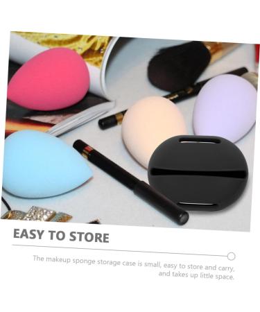 Gogogmee 1set Powder Puff Storage Box Miss Beauty Egg Small Black 20X4.8CM - Buy Online on GoSupps.com