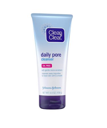 Clean & Clear Daily Pore Facial Cleanser 5.5 oz - Oil-Free Acne Face Wash for Smooth Skin - Suitable for Normal, Oily & Combination Skin - Buy Online on GoSupps.com