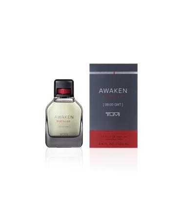 TUMI AWAKEN DISTILLED 08:00 GMT - Extrait De Parfum Fragrance for Men - Stimulating Cologne with Woody Notes - 3.4 oz