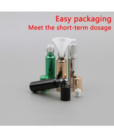 JIUWU 8pcs Essential Oil Roller Bottles - 10ml Stainless Steel Refillable Perfume Vials with Droppers & Opener | Organic Beauty (4 Colors - Buy Online on GoSupps.com