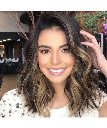 Front Lace Gradient Color Curly Wig for Women - Shoulder Length Hair Extension for Parties - Buy Online on GoSupps.com