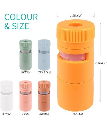 PwZzk 3 in 1 Portable Pill Cutter Crusher & Weekly Organizer - Travel-Friendly 7 Day Pill Bottle - Pink - Buy Online on GoSupps.com