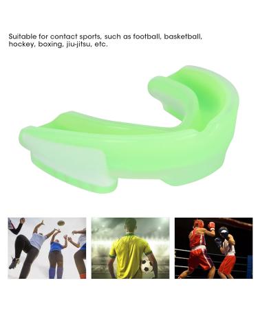 Max Mundschutz - Cheek & Mouth Protection for Adults & Youth | EVA Taste Fixed Teeth - Ideal for Lacrosse Basketball & Hockey (Green/White) - International Shipping Available - Buy Online on GoSupps.com