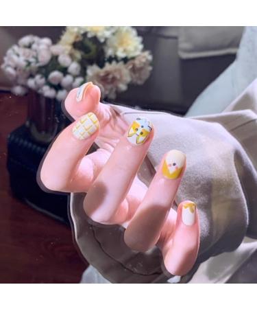 Wearing nail by hand corgi nail care cartoon cute wearing nail care patch short false nail(M) - Buy Online on GoSupps.com