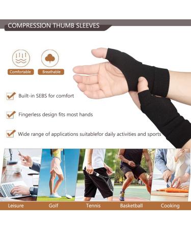YUNYILAN 2pcs Thumb Compression Arthritis Gloves - Gel Wrist Support for Joint Pain Tendonitis & Sprains (Black - Buy Online on GoSupps.com