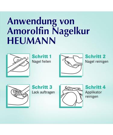 Amorolfin Nagelkur Heumann 5% - Nail Fungus Treatment Set | 3 ml Nail Polish File & Applicator - Buy Online on GoSupps.com